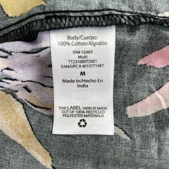 Time and Tru Black Pink Yellow Floral Cotton Off the Shoulder Tiered Maxi Dress - Picture 6 of 11